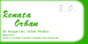 renata orban business card