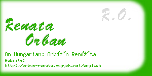 renata orban business card